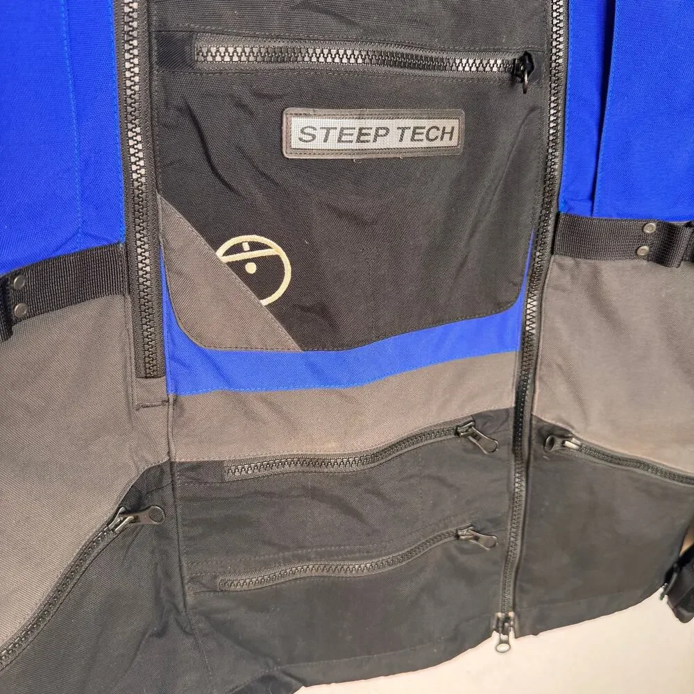 The North Face Steep Tech T150 T550 Jacket Black Blue Gray 2012 Men’s M